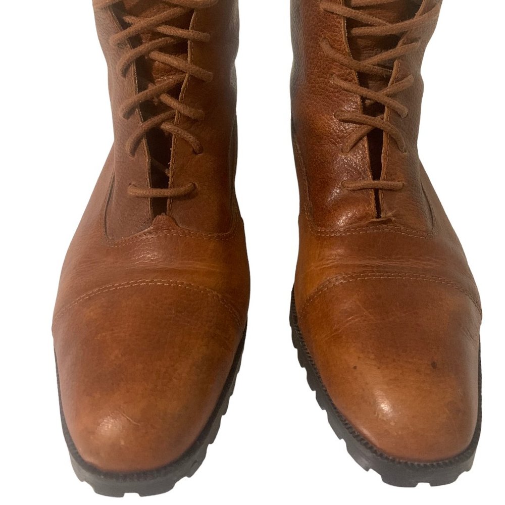 Womens Brown Leather Boot/ Lace Up